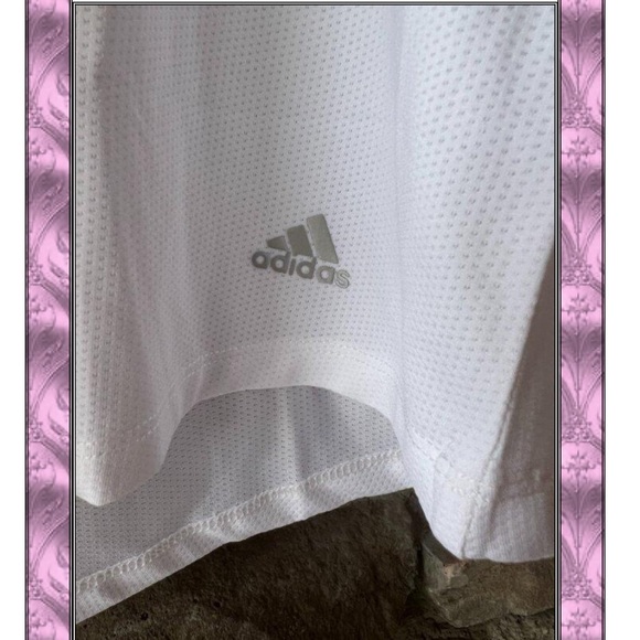 NWT adidas Knit Base Layer Long Sleeve White Golf Shirt with UPF 50 SunBlock - Picture 4 of 7